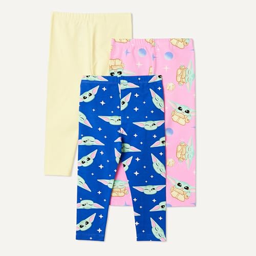 Image of Amazon Essentials Girls' Cotton Stretch Leggings, Multipacks
