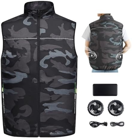 Chaleco refrigerante con ventilador, mono de aire acondicionado 2...