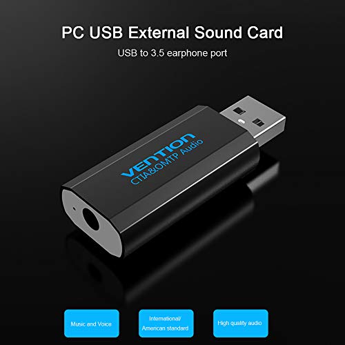 Docooler VENÇÃO USB Placa de Som Externa com 3.5mm Stereo Fone De Ouvido Mic Adaptador de Driver-fre