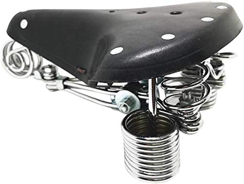 UNISTRENGTH Vintage Leather City Bike Seat with 4 Springs