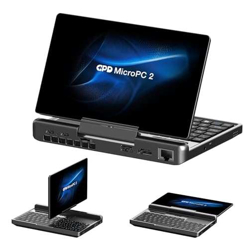Cutesliving MicroPC 2 Mini Laptop PC,7-inch FHD 500 Nits Touchscreen 8-Core Processor N300, 16GB RAM, 512GB SSD, WiFi 6, 2.5G Ethernet, USB-C,Industrial & IT Support Mini PC