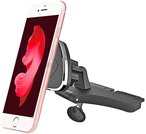 CD Slot Magnetic Phone Mount, EXSHOW CD Car Holder, Travel Hands Free Car Phone Mount for All 3.5-6.5 Inch Smartphones