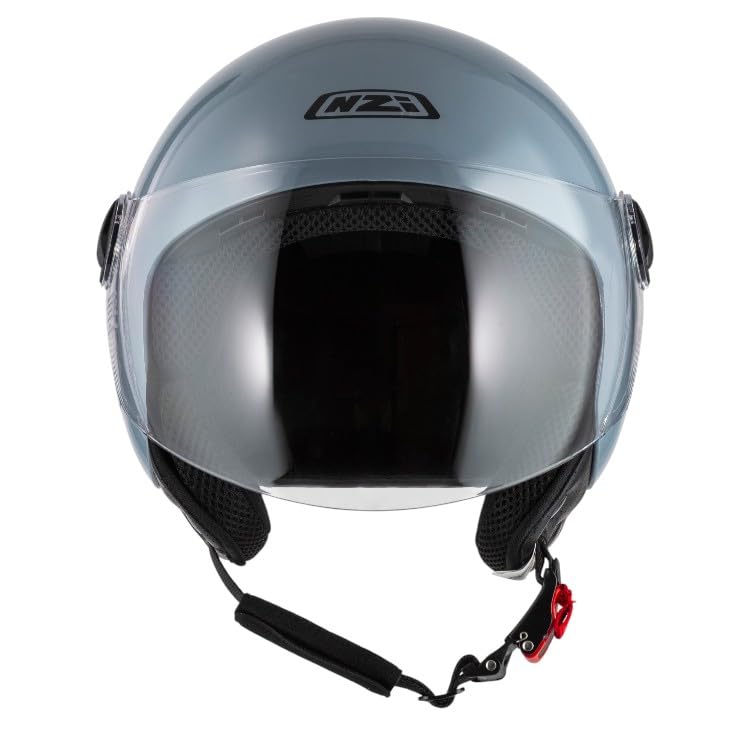Casco Moto Jet NZI Magma Nardo Grey Brillo Talla M para Verano 5