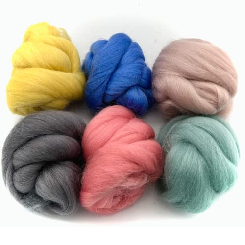 Image of Revolution Fibers Dyed Wool Roving Top | Corriedale Collection of Unspun Fiber | Perfect for Hand Spinning, Needle Felting, Weaving and Crafting (Swedish Escape)