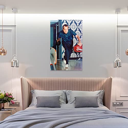 Bludug Richard Nixon Bowling Poster Canvas Painting Wall Art Poster For Bedroom Living Room Decor24X36Inch(60X90Cm) #TOP7