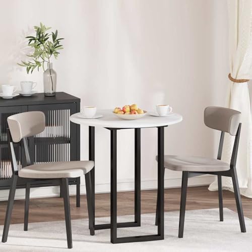 Plateau de table rond 70 cm en bois blanc résistant pour extérieur