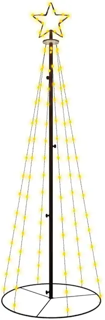 Árbol de Navidad LED Cónico 70x180 cm con 108 Luces y 8 Efectos