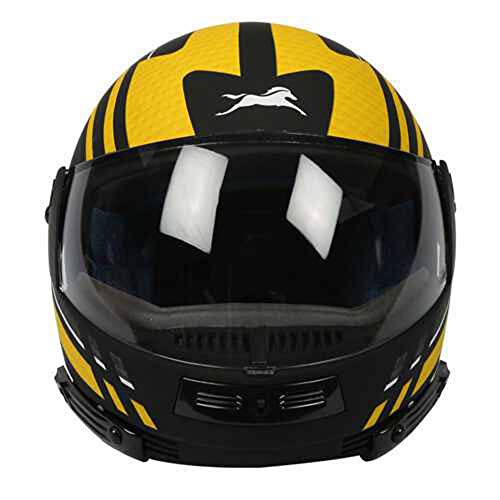 TVS Full Face Motorbike Helmet, ISI DOT Certified, Clear Visor, Y...