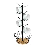 simesove Drying Storage Rack Holder Home Storage Mug Hooks Multipurpose Display Stand Metal Tree...