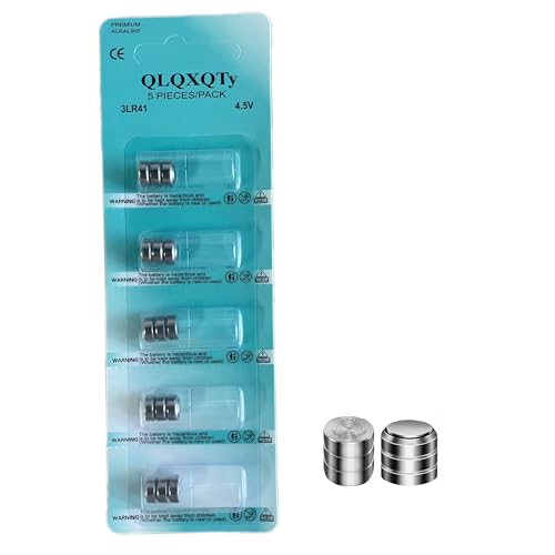 QLQXQTy 5-Pack 3LR41/ 3AG3 / 3x392 Replacement Batteries 4.5V for All Bore Sight Laser Cartridges