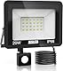 JESLED LED Strahler mit Bewegungsmelder, 20W 2200LM Superhell Strahler Außen, 6000K Kaltweiß Außenstrahler, IP66 Wasserdicht Scheinwerfer für Garten, Innenhöfe, Garage, Haus