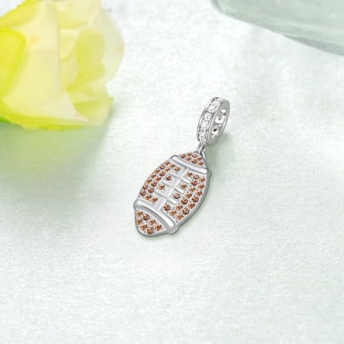 Image of Sport Charm for Women 925 Sterling Silver Sports Charms for Bracelets Sports Balls Jewelry Gifts for Women
