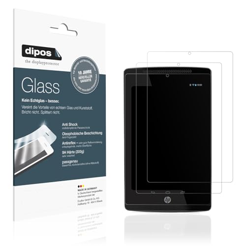 dipos I 2x Protection ecrán mat compatible avec HP Slate 7 Extreme Verre souple Film Protecteur 9H