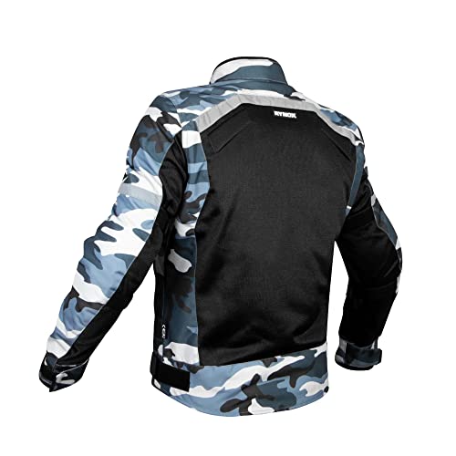 Image of Rynox Urban X - Mesh Motorcycle Riding Jacket | Impact Protection | Abrasion Resistance - Light Camo Black, Large