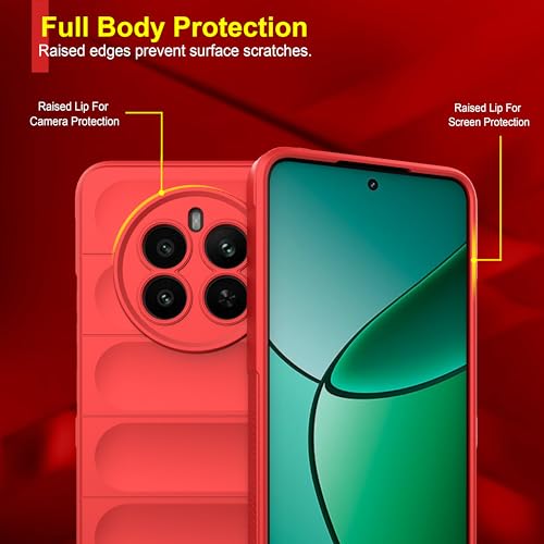 Image of amazon basics Back Case Cover for Realme Narzo 70 5G (Silicone Red)