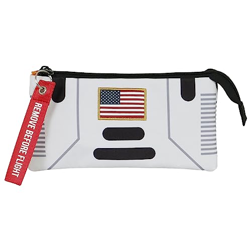 NASA Spaceship-FAN Triple Pencil Case 2.0, White, 23 x 11 cm - Image 2