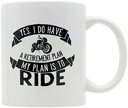 Casitika Funny Retirement Motorcycle Coffee Mug Gift Idea – Yes I Do Have a Retirement Plan I plan to Ride 11 oz White Ceramic Mug. image 4