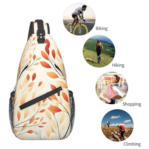 Bolso tipo bandolera con estampado hojas otoño unisex miniatura 6