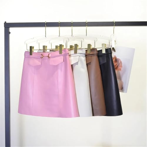 Women Leather Mini Skirt High Waist Vintage A-Line Skirt Office Work Solid Mini Skirt3