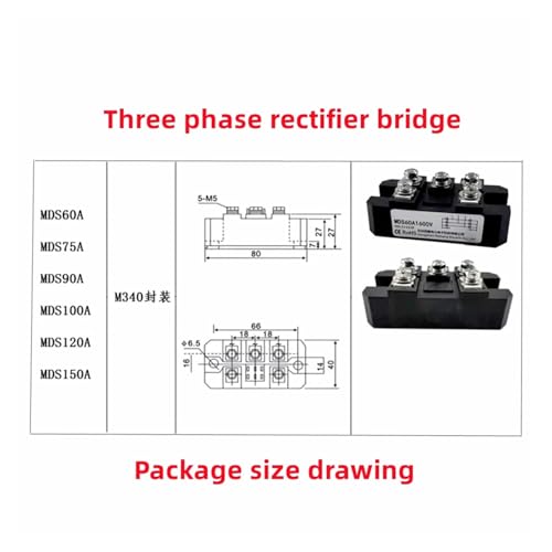Pont redresseur triphasé MDS120A pour conversion alternative continue - 3
