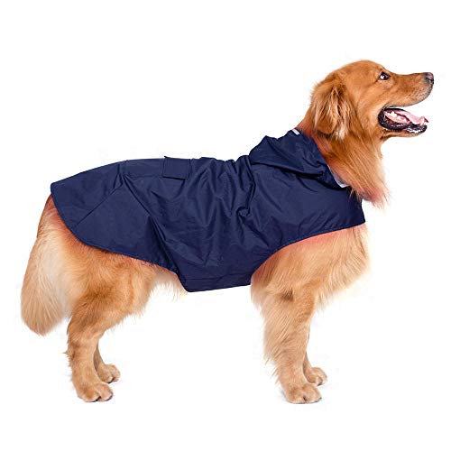Chubasqueros Para Perros Impermeable Para Perros 4Xl / 5Xl / 6Xl Abrigo De Lluvia Para Perros Reflectante Para Mascotas Impermeable Para Perros Medianos Grandes Ropa De Lluvia Con Correa Para P