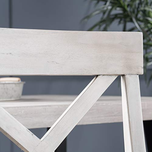 Christopher Knight Home Roshan Farmhouse Acacia Wood Dining Chairs, Light Grey Wash #TOP3
