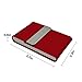 AI-DEE PU Leather Business Card Case with Magnetic Clasp, RFID Blocking Business Card Organizer - Red