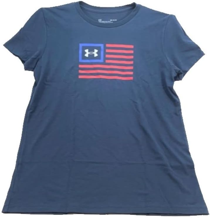 Under Armour Women's Freedom MFO Flag T Loose Navy T-Shirt (L)