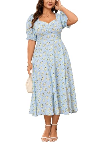 Women Plus Size Floral Summer Dress for Wedding Guest product image