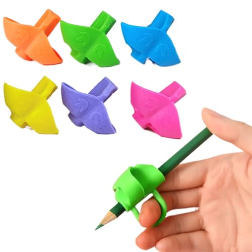 ZKGYUS 6 Piezas Corrector Lapiz Escritura Adaptador Escritura Niños,Agarres para Lápices, Corrección de la Postura al Escribir, Herramientas Auxiliares para Escribir