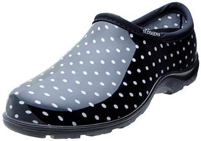 Sloggers Women's Garden/Rain Shoes 9 US Black Polka Dot