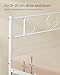 VASAGLE Bett 140 x 200 cm, Gästebett, Doppelbett aus Metall, Bettgestell, Bettrahmen, Metallbett, einfache Montage, mattweiß RMB064WG01