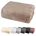 Produktbild heimtexland ® Spannbetttuch Cashmere Touch Teddy Plüsch Spannbettlaken Super Soft ÖKOTEX Nicky 100x200 Taupe Typ585