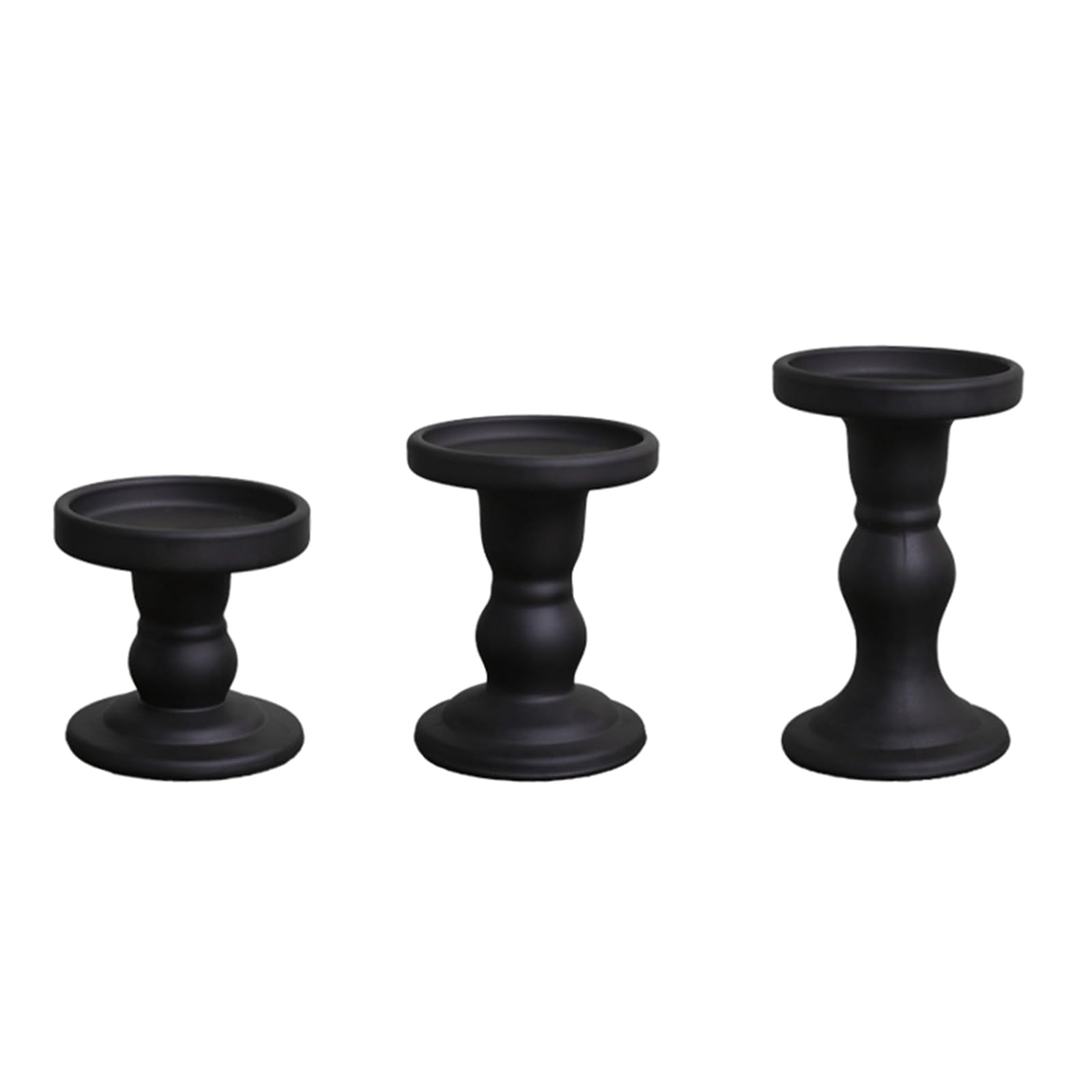 carotoe Clear Roman Styles Pillar Holders, Set of 3 Stand for Weddings and Home Ambiances Centerpieces Candlesticks