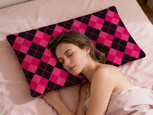 Housse de coussin 70x90 rose en velours chic pour canapé de salon - 7