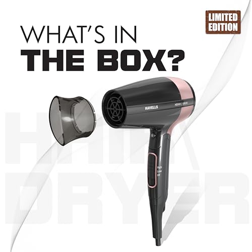 Havells 1200W Foldable Hair Dryer; 3 Heat Settings With Cool Shot (Hot/Cool/Warm),Heat Balance Technology|Cool Black|Your Perfect Blow Dry Companion For Effortless Hair Styling|Hd3161-1200 Watts 4 41X1bpmAlIL
