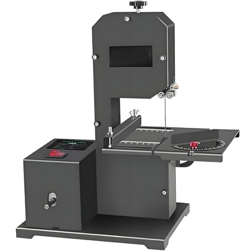 GJBMXSM Sierra De Cinta De Mesa De 800 W, 230 V | Altura De Corte Máxima De 70 Mm Y Profundidad De Corte De 90 Mm | Corte Angular Preciso (0-45°) | para Materiales De Madera