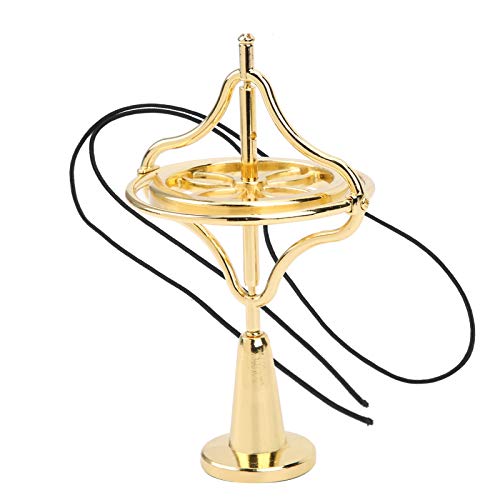 Luqeeg Aluminum Alloy Gyroscope Metal Decompression Gyroscope with Lightweight Compact Shape for Christmas Educational Gifts Boys Girls Adult Gift