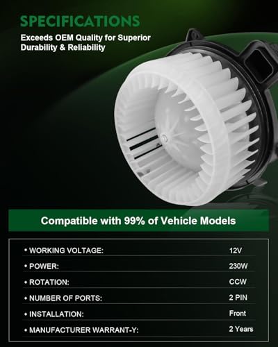 Image of for:-Ford Fusion AC Blower Motor 700270 for:-Ford Fusion 2010 2011 2012, for:-Lincoln MKZ 2010 2011 2012, for:-Mercury Milan 2010-2011 HVAC Heater Blower Motor Replacment OE# 15-81732, 75874