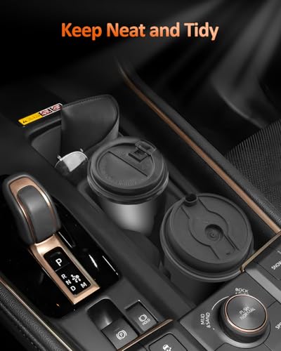 Image of CDEFG 2PCS for 2024 2025 2026 Toyota Grand Highlander Center Console Cup Holder Insert - Gearshift Side TPE Pocket Organizer Storage Box Accessories