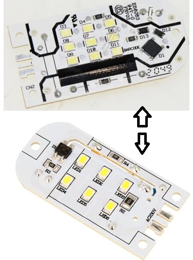 FIGEVIDA Luce lampada led 20BDL12 per frigorifero compatibile con Vestel Sharp Akai Telefunken 32045527 per modelli: SJBB04DTXWFEU - AKFR243NV - AKFR303NV - KTFK174EB2