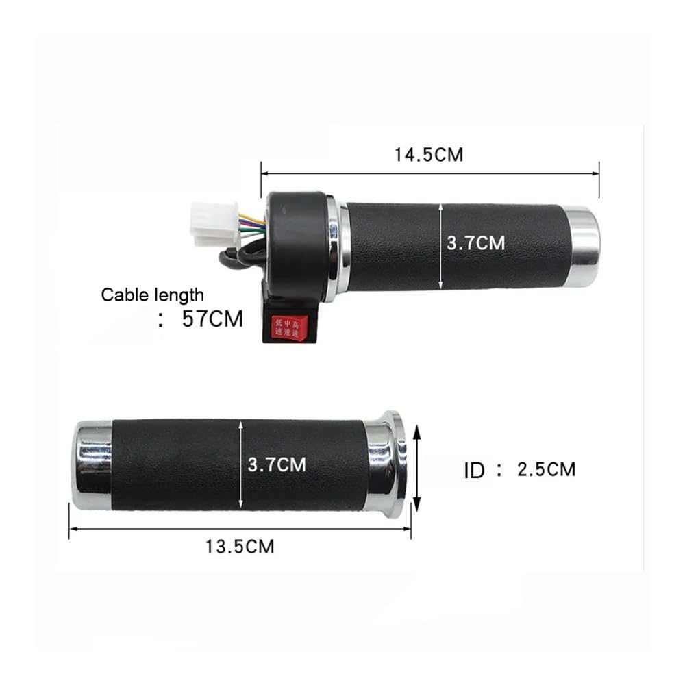 Convient for une paire de poignées d'accélérateur gauche et droite for guidon de vélo électrique et scooter de 25 mm(Type 1)