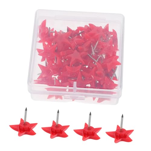 HOMSFOU Chinchetas De Estrella De Cinco Puntas para Tablero De Anuncios Chinchetas para Colgar Bonitas Chinchetas para Tablero De Corcho Chinchetas para Tablero De Corcho Chinchetas