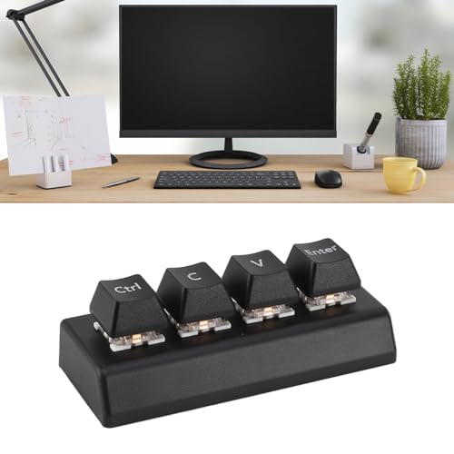 Mini clavier programmable 4 touches NKRO filaire USB avec interrupteur rouge - 4