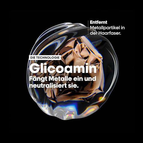 L'Oréal Professionnel Haarmaske für alle Haartypen, Anti-Haarbruch, Feuchtigkeit, Geschmeidigkeit & Glanz, kraftvolles Haar, frischer Duft, mit Glicoamin, Serie Expert, Metal DX Maske, 250ml