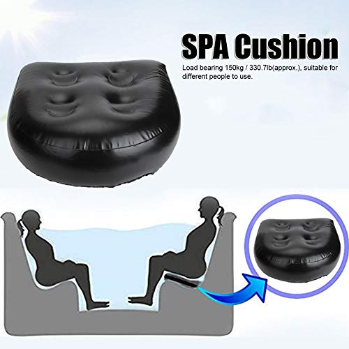JUMZ Sitzerhöhung für, Tragfähigkeit 150 kg / 330,7 lb Badewannenkissen, schweres, hitzebeständiges PVC, aufblasbar für Zuhause, für alle Spas und