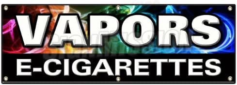 72" Vapors E-Cigarettes Banner Sign Pipe e-Liquid Flavor concentrates Nicotine