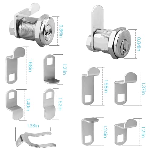 Universal Mailbox Locks with Key, Mailbox Lock Replacement, Cam Locks for Cabinets Keyed Alike, File Cabinet Lock with Key for Almost All Locking Mail Boxes（S4573 & MP4945-2 Pack） by Hugexpen - Used condition - Image 2