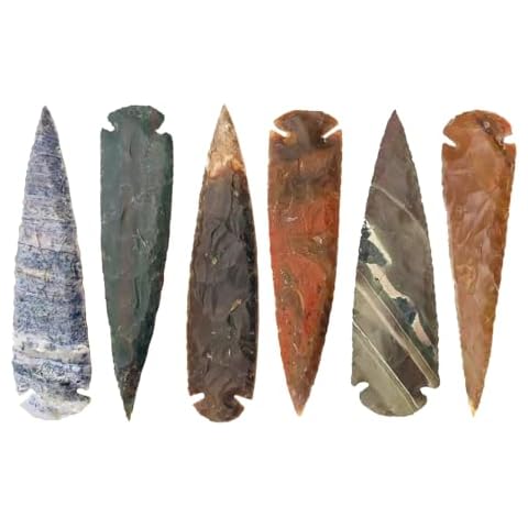 Morocca 7" Flint Spearhead Arrowhead OH Collection Project Point (1PC) Indian Handmade Craftsmanship DIY Agate Cover