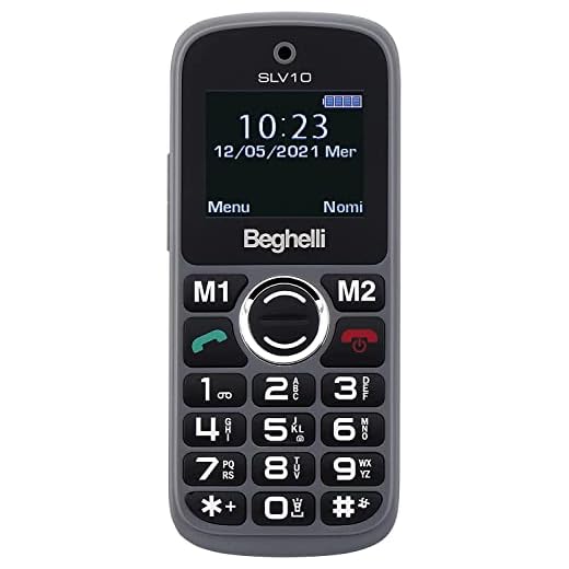 Beghelli Salvalavita Phone SLV10 GSM facile con tasto SOS, Grigio
